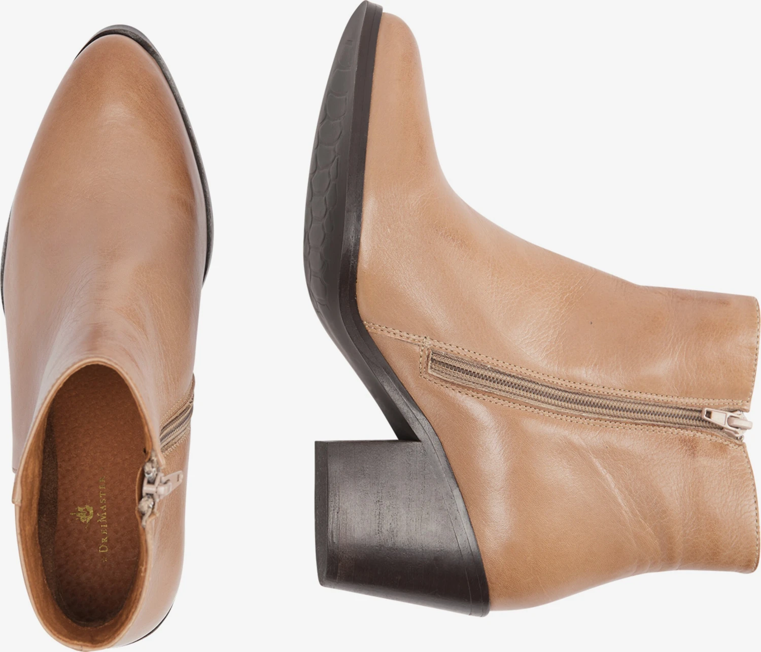 DreiMaster Vintage Overige Enkellaarsjes Enkellaarsje Dames Taupe - Afbeelding 3