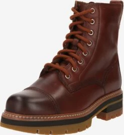 Clarks Enkellaarsjes Veterlaarsjes Orianna Cap Dames Donkerbruin
