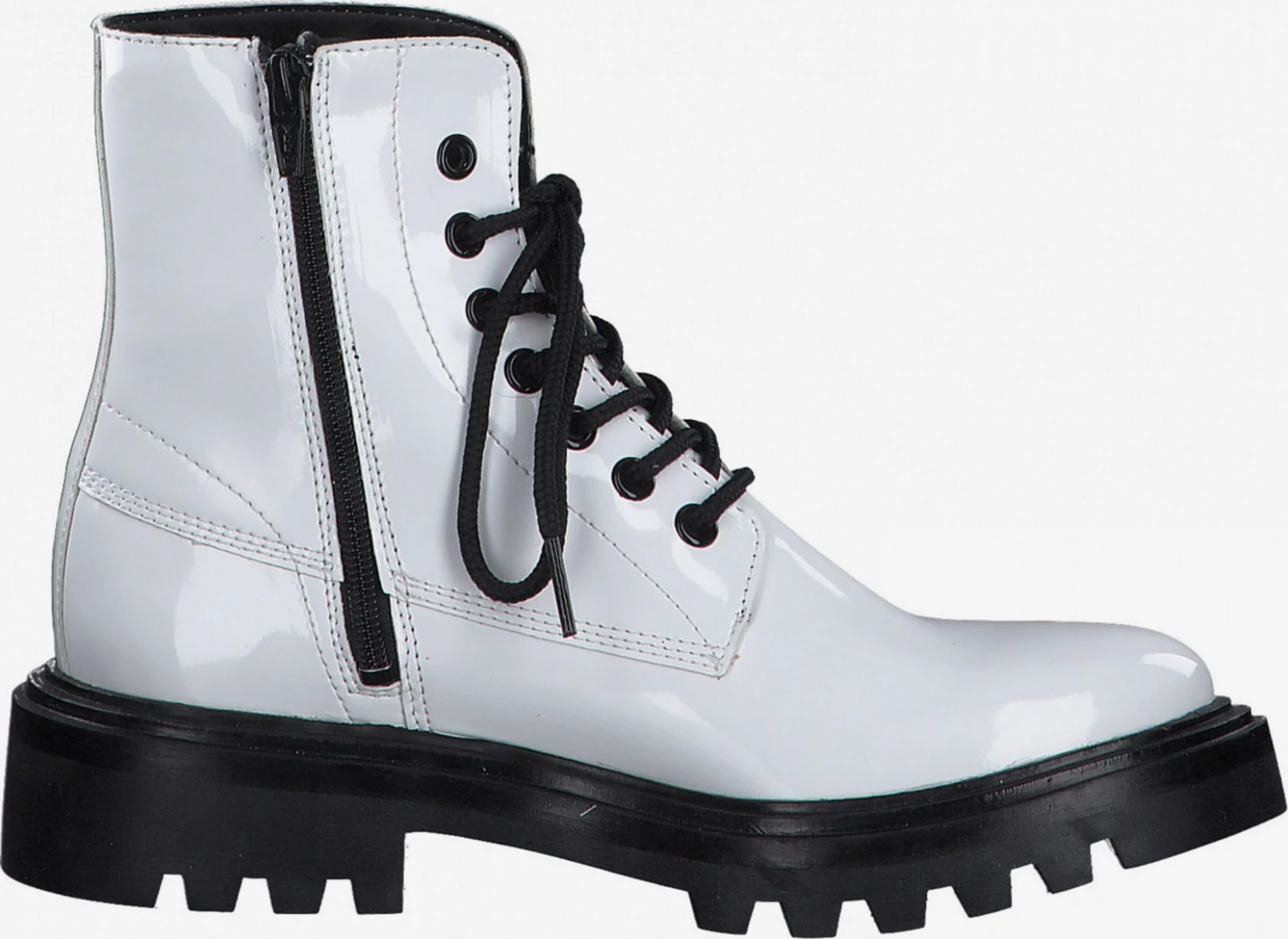 Tamaris Enkellaarsjes Veterlaarsjes Dames Wit - Afbeelding 3