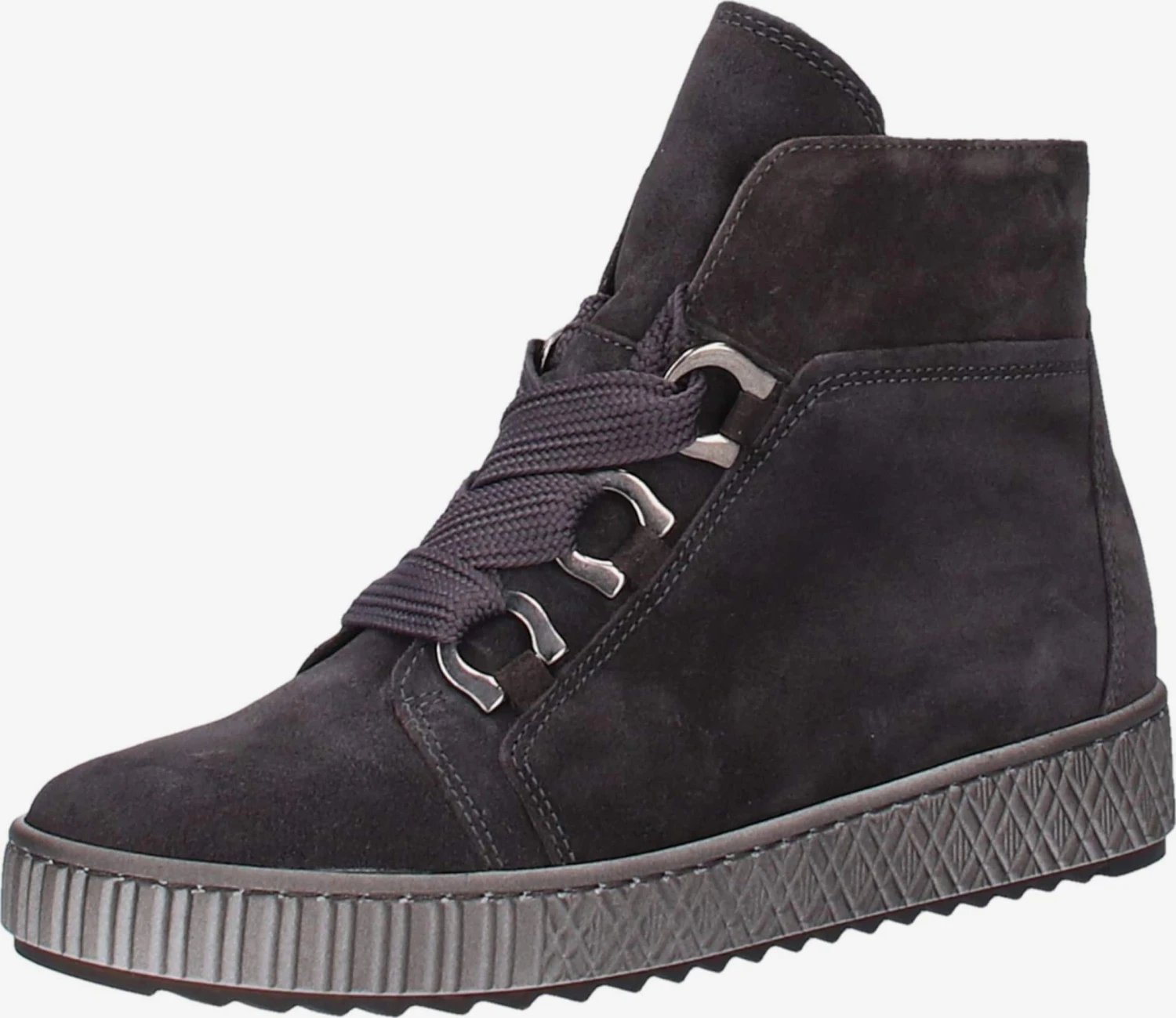 Gabor Enkellaarsjes Veterlaarsjes Dames Basaltgrijs