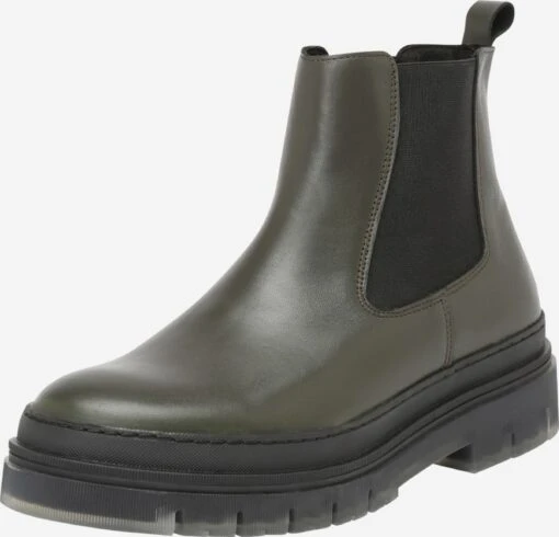 Enkellaarsjes Chelsea Boots Carla Dames Kaki