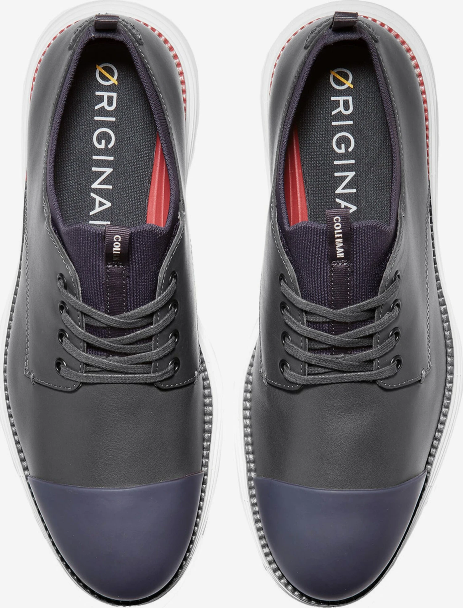 Cole Haan Sportieve Veterschoenen Sportieve Veterschoen ØriginalGrand Ultra Cap Toe Oxford Heren Grijs - Afbeelding 3