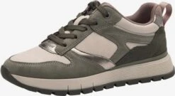 Tamaris Fashion Sneakers Sneakers Laag Dames Beige / Groen